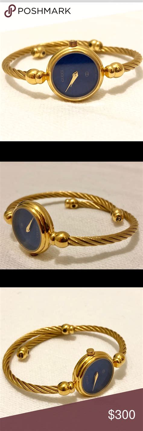 vintage gucci watch blue face
